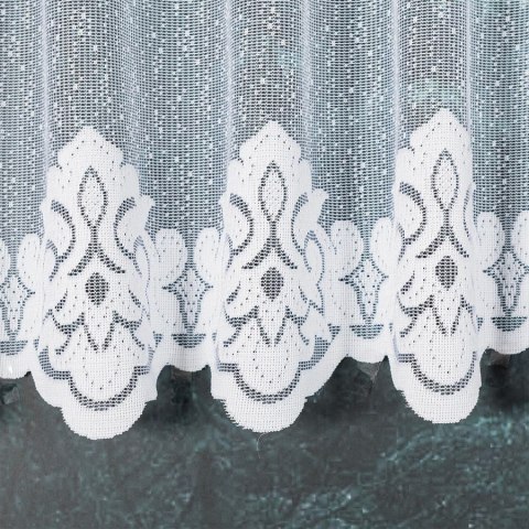 Zazdrostka żakardowa 023405 wysokość 90 cm kolor biały