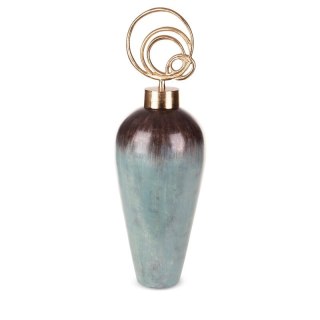 SZKLANA FIGURKA DEKORACYJNA ABRIL (01) (FI) 23 X64 CM TURKUSOWY