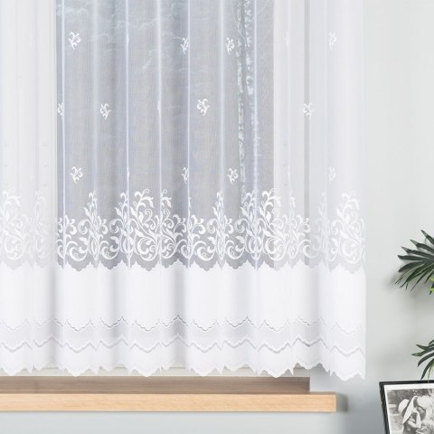 Firanka żakardowa na metry 023419 wysokość 160 cm kolor biały