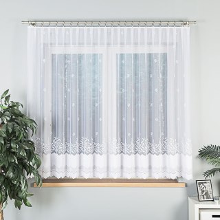 Firanka żakardowa na metry 023419 wysokość 160 cm kolor biały