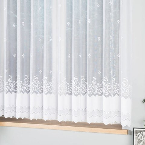 Firanka żakardowa na metry 023419 wysokość 160 cm kolor biały