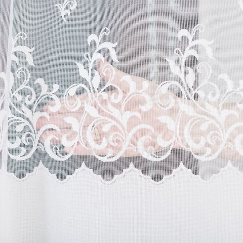 Firanka żakardowa na metry 023419 wysokość 160 cm kolor biały