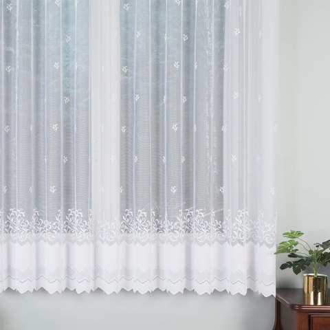 Firanka żakardowa na metry 023419 wysokość 180 cm kolor biały