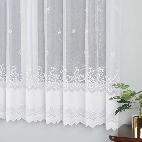 Firanka żakardowa na metry 023419 wysokość 180 cm kolor biały
