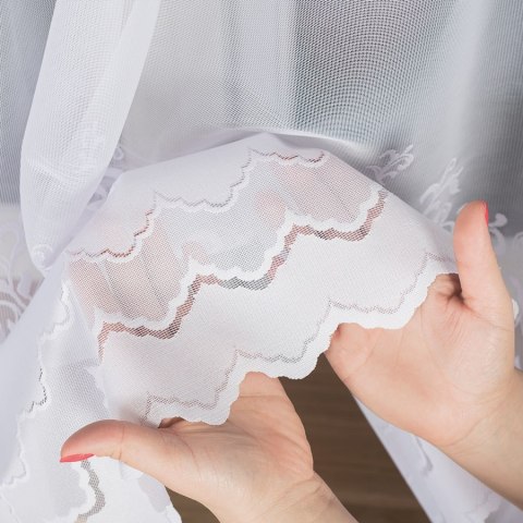 Firanka żakardowa na metry 023419 wysokość 180 cm kolor biały