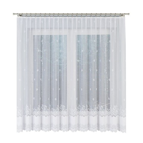 Firanka żakardowa na metry 023419 wysokość 180 cm kolor biały