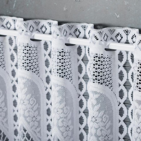 Zazdrostka żakardowa panelowa, wysokość 30cm, kolor 001 biały 107806/000/001/000030/1