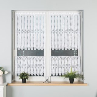 Zazdrostka żakardowa na metry 107806 wysokość 80 cm kolor biały