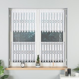 Zazdrostka żakardowa na metry 107806 wysokość 90 cm kolor biały