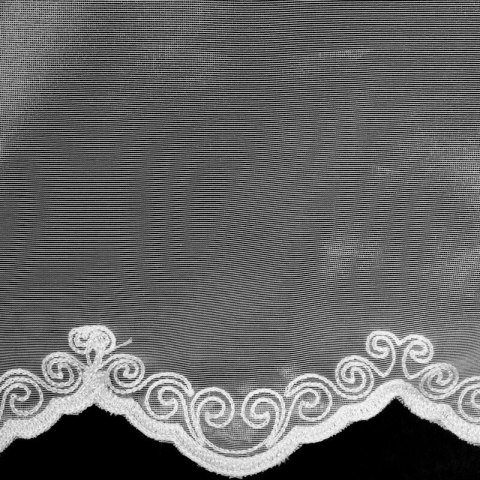 FIRANA GOTOWA ELIZA NA TAŚMIE 300X145 CM BIAŁY