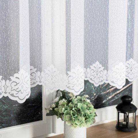 Firanka żakardowa na metry 023405 wysokość 130 cm kolor biały