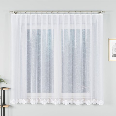 Firanka żakardowa na metry 023405 wysokość 170 cm kolor biały