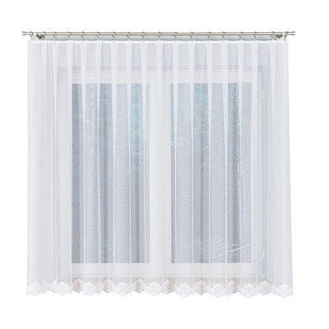 Firanka żakardowa na metry 023405 wysokość 170 cm kolor biały