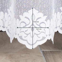 Firanka żakardowa ze wzorem na samym dole, wysokość 250cm, kolor 001 biały 023405/000/001/000250/1