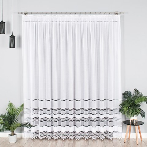 Firanka żakardowa na metry 018669 wysokość 250 cm kolor biały
