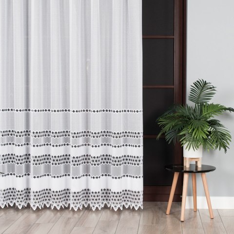 Firanka żakardowa na metry 018669 wysokość 250 cm kolor biały