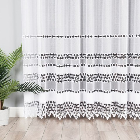 Firanka żakardowa na metry 018669 wysokość 250 cm kolor biały