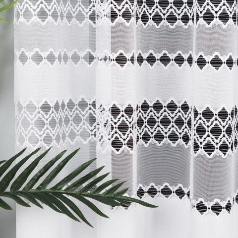 Firanka żakardowa na metry 018669 wysokość 250 cm kolor biały