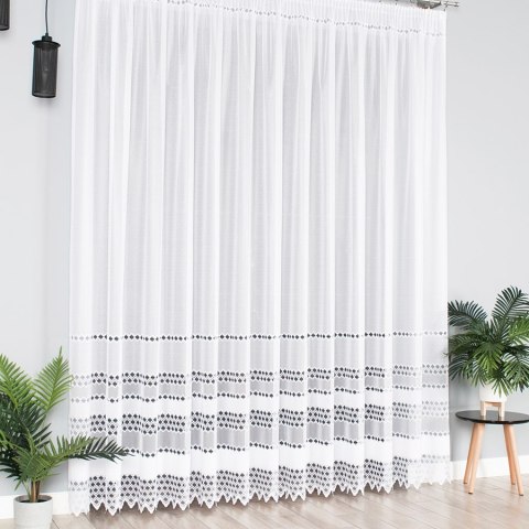 Firanka żakardowa na metry 018669 wysokość 250 cm kolor biały