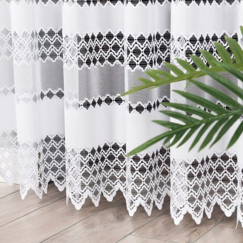 Firanka żakardowa na metry 018669 wysokość 250 cm kolor biały