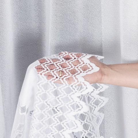 Firanka żakardowa na metry 018669 wysokość 250 cm kolor biały