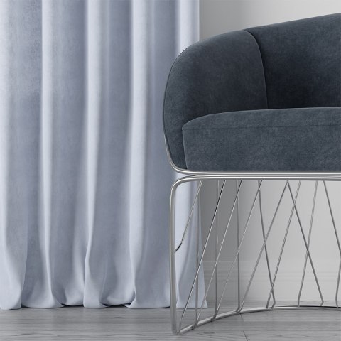 MILAS Tkanina dekoracyjna, wysokość 290cm, kolor 463 pastelowy niebieski MILAS0/000/463/000290/1