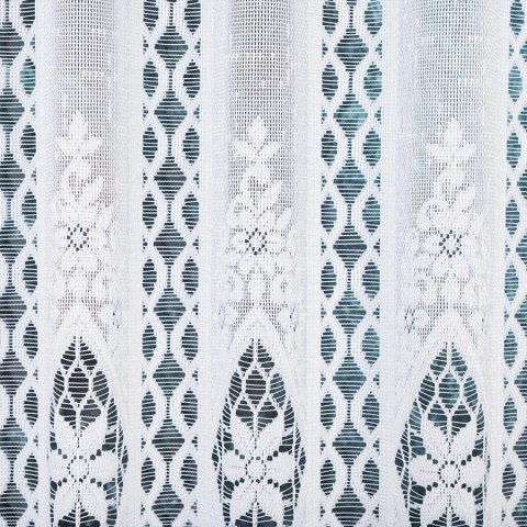 Zazdrostka żakardowa na metry 107806 wysokość 90 cm kolor biały