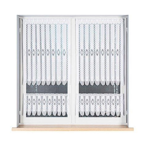 Zazdrostka żakardowa na metry 107806 wysokość 90 cm kolor biały