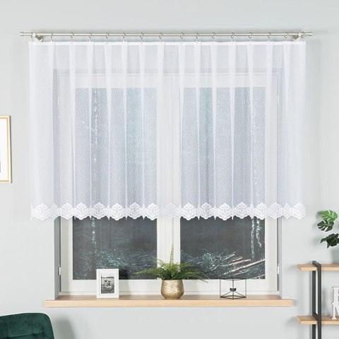 Firanka żakardowa na metry 023405 wysokość 110 cm kolor biały