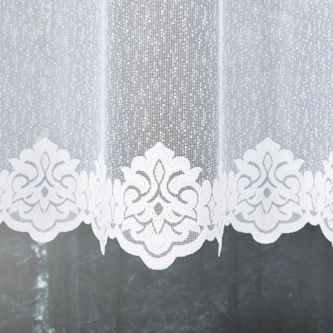 Firanka żakardowa na metry 023405 wysokość 110 cm kolor biały