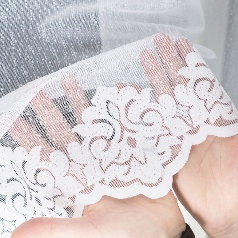 Firanka żakardowa na metry 023405 wysokość 110 cm kolor biały