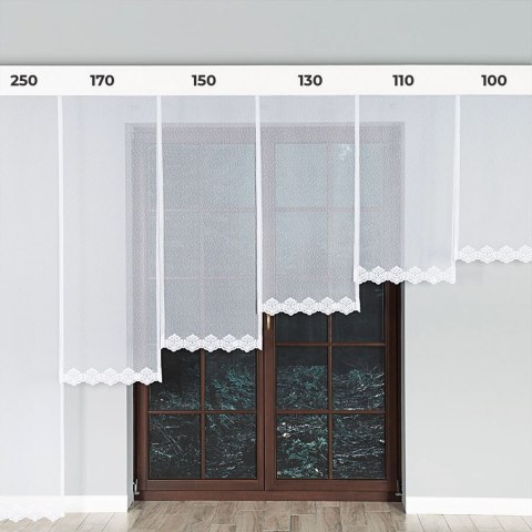 Firanka żakardowa na metry 023405 wysokość 110 cm kolor biały