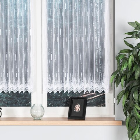 Firanka żakardowa na metry 000146 wysokość 120 cm kolor biały