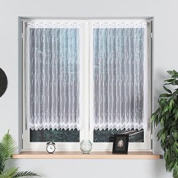 Firanka żakardowa ze wzorem po całości, wysokość 120cm, kolor 001 biały 000146/BIS/001/000120/1