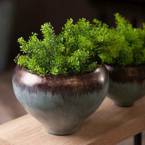 SZKLANA FIGURKA DEKORACYJNA ABRIL (02) (FI) 25 X75 CM TURKUSOWY