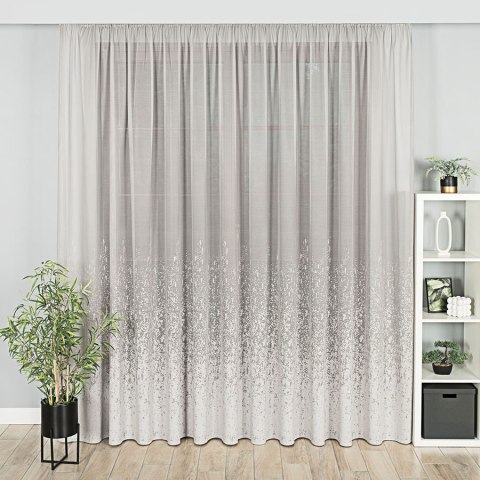 Firanka żakardowa ze wzorem po całości, wysokość 280cm, kolor 023 szary 057639/000/023/000280/1