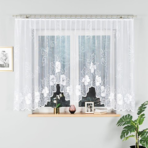 Firanka gotowa żakardowa GRACJANA rozmiar 160x400 cm kolor biały