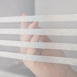 KALINA Firanka żakardowa gotowa, szerokość 550 x wysokość 160cm, kolor 003 biały ze srebrnym lurexem 000382/FBP/003/550160/1