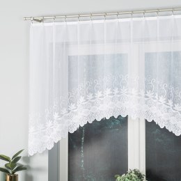 JOWITA Firanka żakardowa gotowa za wzorem pasowym, szerokość 250 x wysokość 120cm, kolor 001 biały 018960/FBL/001/250120/1