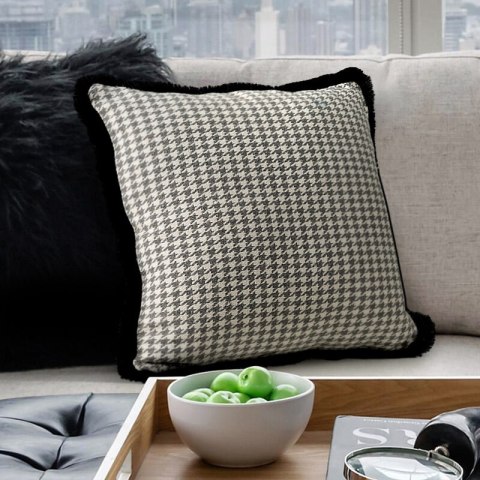 POSZEWKA PEPITKA2B 45 X 45 CM SREBRNY