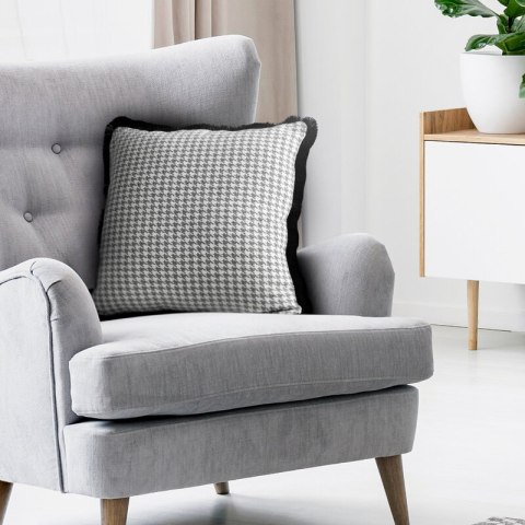 POSZEWKA PEPITKA2B 45 X 45 CM SREBRNY