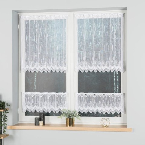 Zazdrostka żakardowa na metry 000146 wysokość 80 cm kolor biały