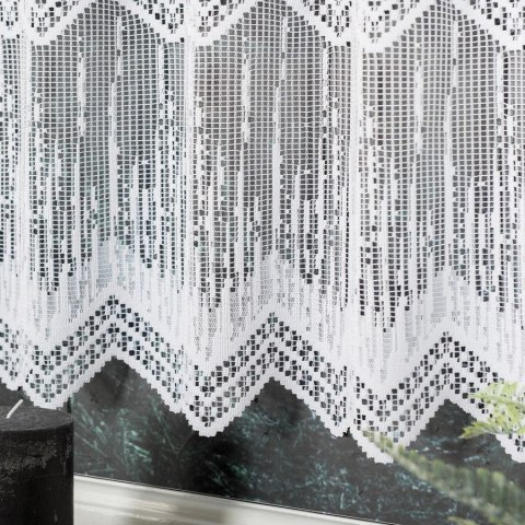 Zazdrostka żakardowa na metry 000146 wysokość 80 cm kolor biały
