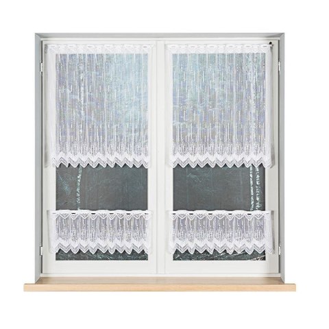 Zazdrostka żakardowa na metry 000146 wysokość 80 cm kolor biały