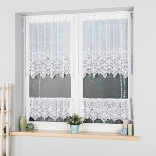 Zazdrostka żakardowa na metry 018495 wysokość 80 cm kolor biały