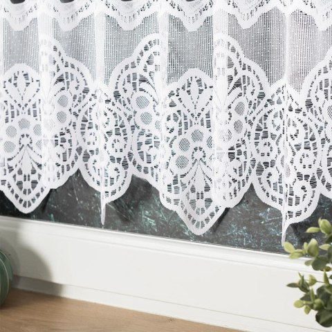 Zazdrostka żakardowa na metry 018495 wysokość 80 cm kolor biały