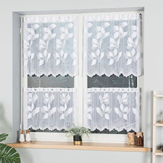 Zazdrostka żakardowa na metry 023083 wysokość 50 cm kolor biały