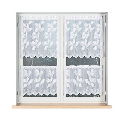 Zazdrostka żakardowa na metry 023083 wysokość 70 cm kolor biały