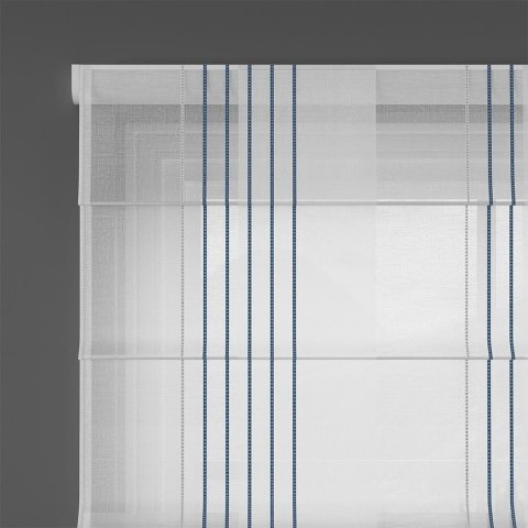 Tkanina dekoracyjna, granatowe pasy po całości 433000/000/001/150000/1