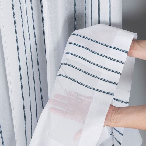 Tkanina dekoracyjna, granatowe pionowe po całości 433000/000/001/000300/1